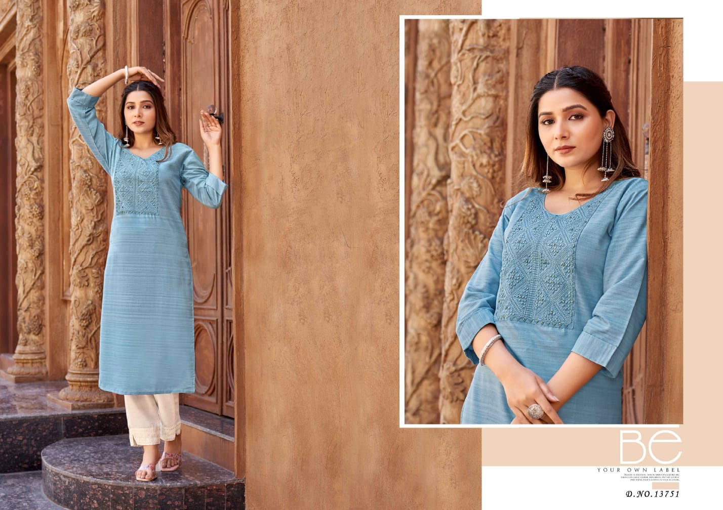 Vanessa By Kalaroop Long Kurti With Bottom Catalog